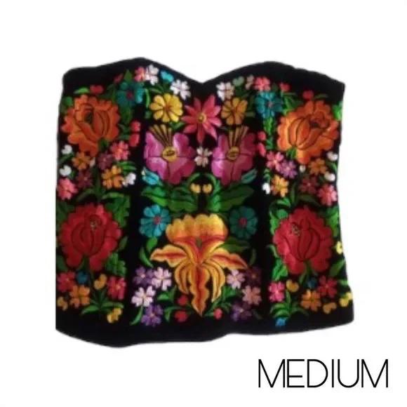 Mexican Embroidered Handmade Corset - Picture 11 of 15